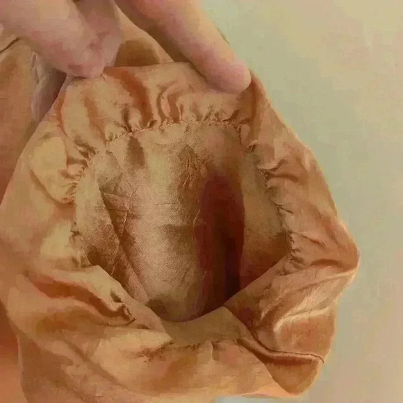 Talbots Peach/Pink Silk Bell Sleeve Blouse - Picture 6 of 11